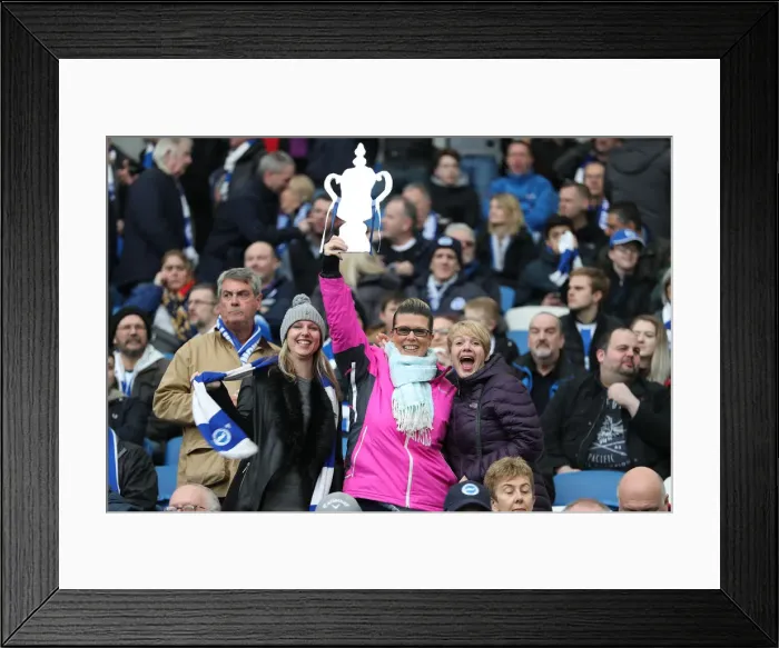 Framed Print : Brighton and Hove Albion vs. Derby County: FA Cup Fifth Round Clash at American Express Community Stadium (16FEB19) Framed Print : Brighton and Hove Albion vs. Derby County: FA Cup Fifth Round Clash at American Express Community Stadium (16FEB19)