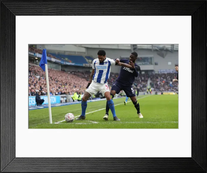 Framed Print : Brighton and Hove Albion vs. Derby County: Emirates FA Cup Showdown at American Express Community Stadium (February 16, 2019) Framed Print : Brighton and Hove Albion vs. Derby County: Emirates FA Cup Showdown at American Express Community Stadium (February 16, 2019)