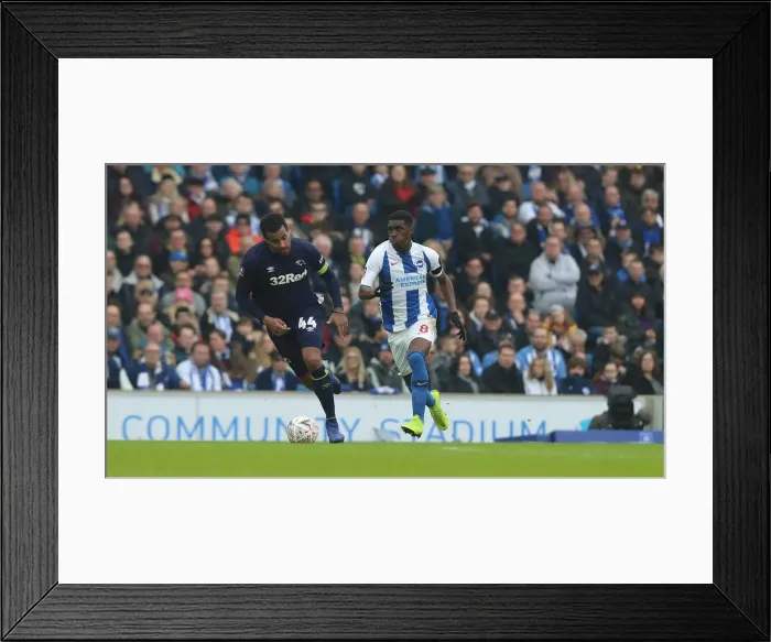 Framed Print : Brighton and Hove Albion vs. Derby County: Emirates FA Cup Showdown at American Express Community Stadium (February 16, 2019) Framed Print : Brighton and Hove Albion vs. Derby County: Emirates FA Cup Showdown at American Express Community Stadium (February 16, 2019)