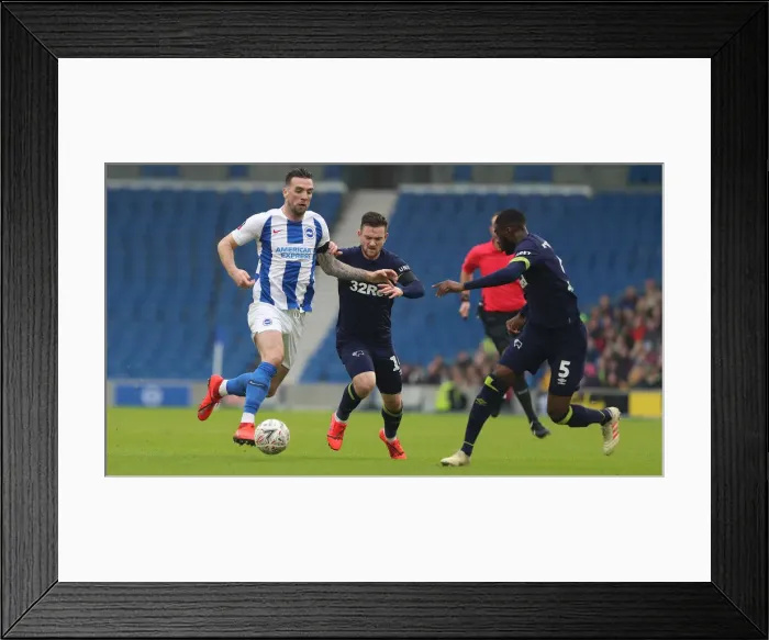 Framed Print : Brighton and Hove Albion vs. Derby County: FA Cup Fifth Round Clash at American Express Community Stadium (16FEB19) Framed Print : Brighton and Hove Albion vs. Derby County: FA Cup Fifth Round Clash at American Express Community Stadium (16FEB19)