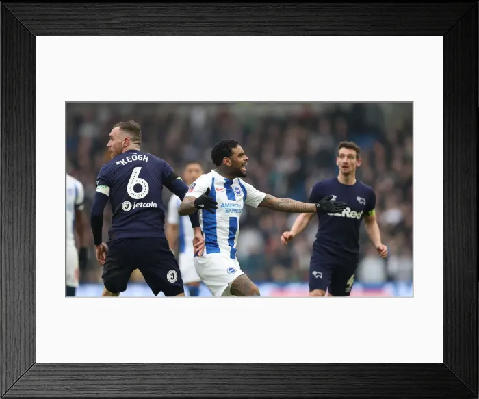 Framed Print : Brighton and Hove Albion vs. Derby County: Emirates FA Cup Fifth Round Clash at American Express Community Stadium (16th February 2019) Framed Print : Brighton and Hove Albion vs. Derby County: Emirates FA Cup Fifth Round Clash at American Express Community Stadium (16th February 2019)