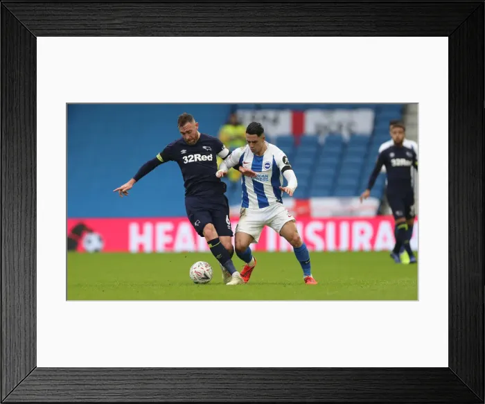 Framed Print : Brighton & Hove Albion vs. Derby County: FA Cup Battle at American Express Community Stadium (16FEB19) Framed Print : Brighton & Hove Albion vs. Derby County: FA Cup Battle at American Express Community Stadium (16FEB19)