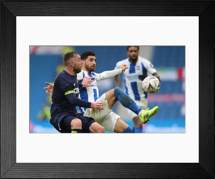 Framed Print : Brighton & Hove Albion vs Derby County: Emirates FA Cup Clash at American Express Community Stadium (16th February 2019)