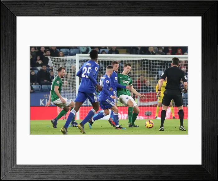 Framed Print : Premier League Showdown: Leicester City vs. Brighton and Hove Albion at The King Power Stadium (26th February 2019)