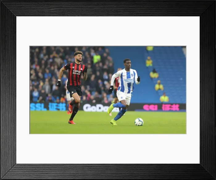 Framed Print : Brighton and Hove Albion vs. Huddersfield Town: Premier League Showdown at American Express Community Stadium (02MAR19)