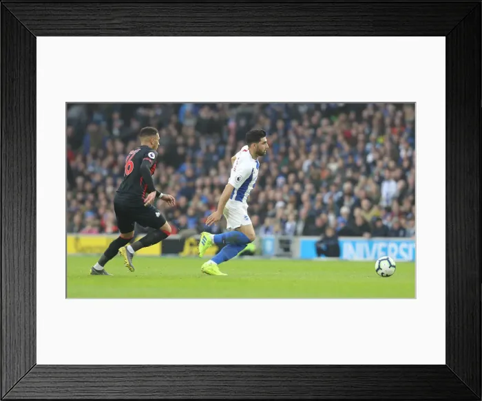 Framed Print : Brighton and Hove Albion vs. Huddersfield Town: Premier League Showdown at American Express Community Stadium (02MAR19)