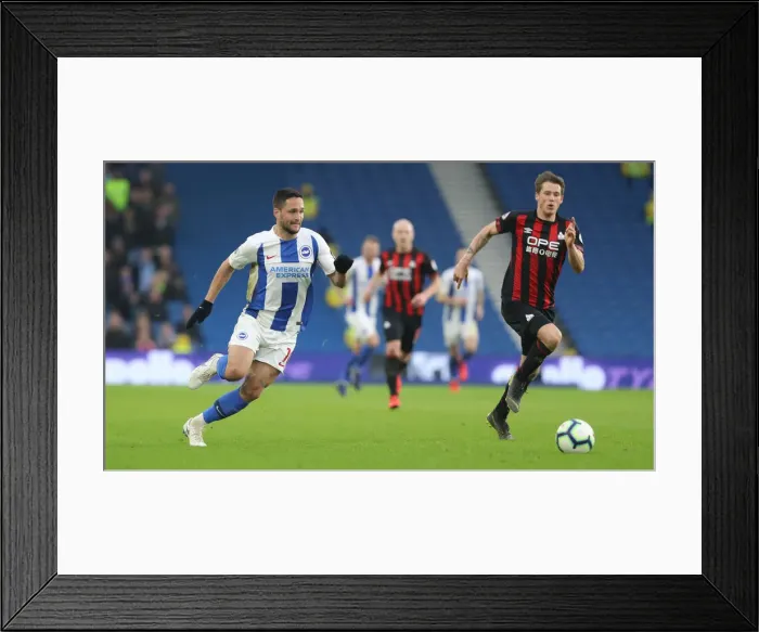 Framed Print : Brighton and Hove Albion vs. Huddersfield Town: Premier League Showdown at American Express Community Stadium (02MAR19)