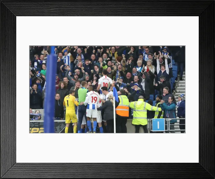 Framed Print : Brighton and Hove Albion vs. Huddersfield Town: Premier League Showdown at American Express Community Stadium (02MAR19)