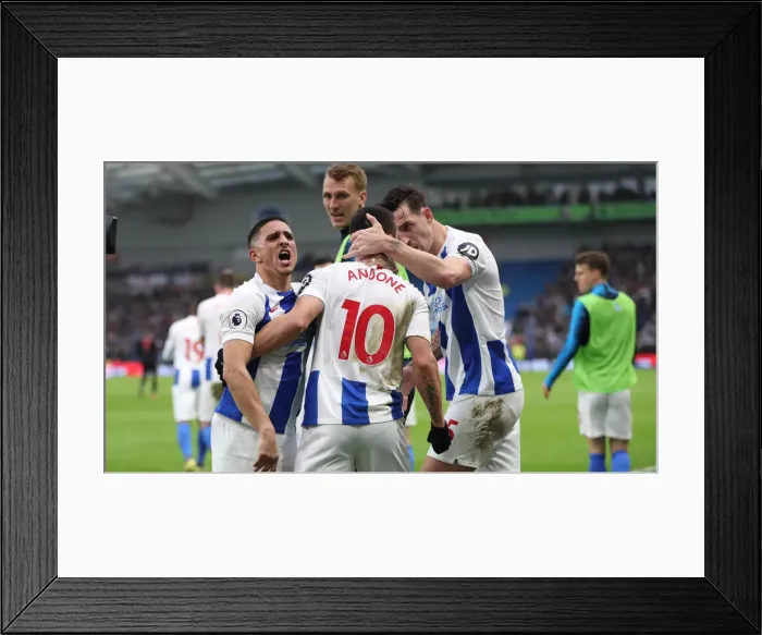 Framed Print : Brighton and Hove Albion vs. Huddersfield Town: Premier League Showdown at American Express Community Stadium (02MAR19)