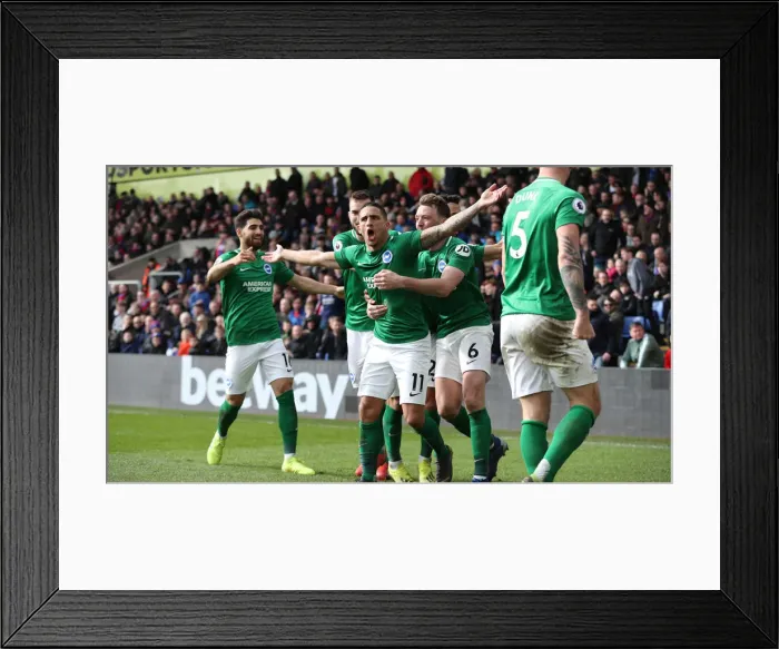 Framed Print : Brighton and Hove Albion vs. Crystal Palace: Premier League Clash at Selhurst Park (09MAR19) - Intense Action on the Field Framed Print : Brighton and Hove Albion vs. Crystal Palace: Premier League Clash at Selhurst Park (09MAR19) - Intense Action on the Field