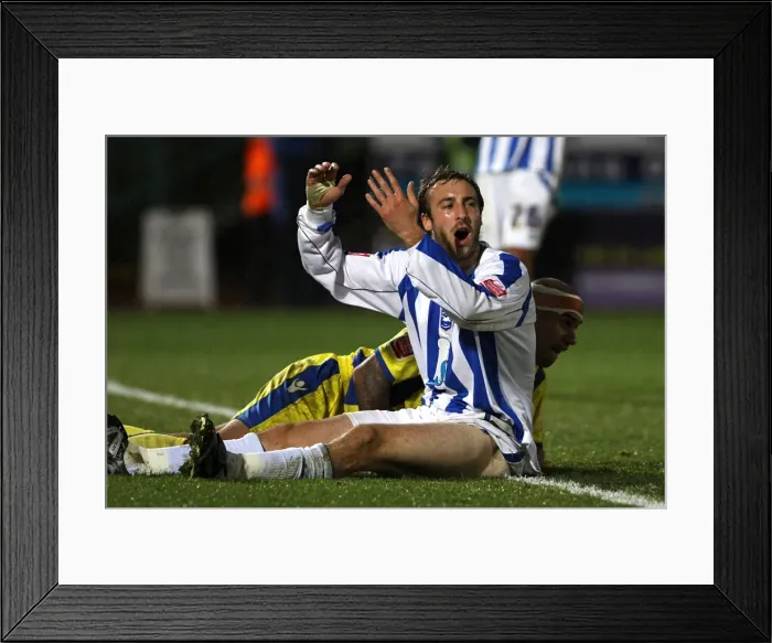 Framed Print : Brighton & Hove Albion vs Leeds United (2009-10): A Nostalgic Look Back at Their Home Game
