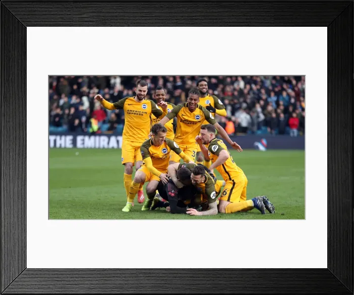 Framed Print : Brighton and Hove Albion vs. Millwall: FA Cup Quarterfinal Battle at The Den (17MAR19)