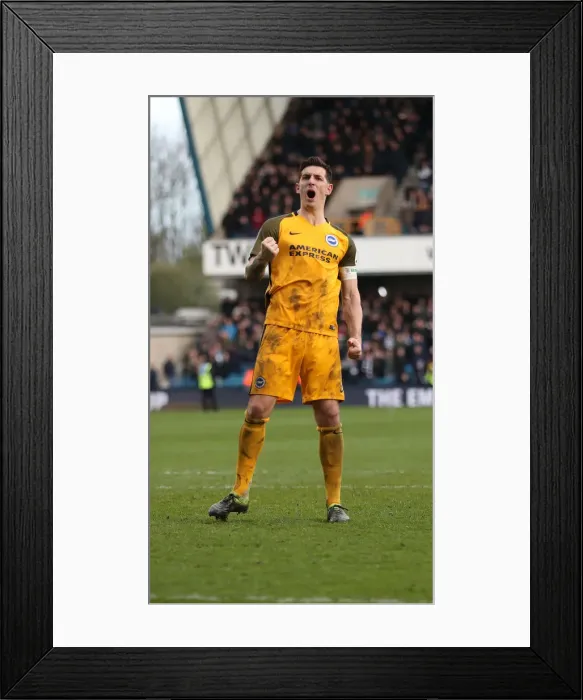 Framed Print : Brighton and Hove Albion vs. Millwall: Emirates FA Cup Quarterfinal Battle at The Den (17MAR19)