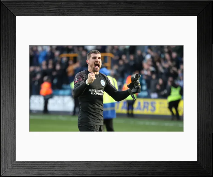 Framed Print : Brighton and Hove Albion vs. Millwall: FA Cup Quarterfinal Battle at The Den (17MAR19)