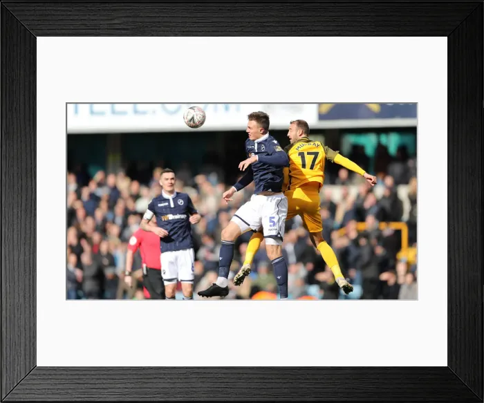 Framed Print : Brighton and Hove Albion vs. Millwall: FA Cup Quarterfinal Battle at The Den (17Mar19)