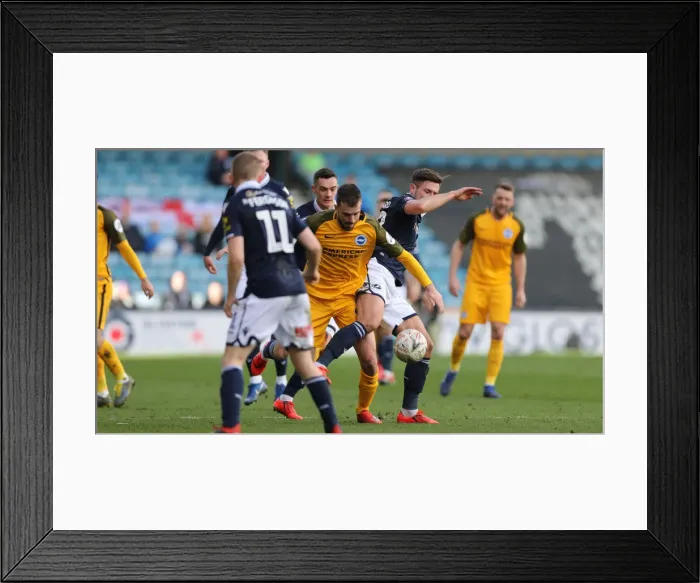 Framed Print : Brighton and Hove Albion vs. Millwall: Emirates FA Cup Quarterfinal Battle at The Den (17MAR19) Framed Print : Brighton and Hove Albion vs. Millwall: Emirates FA Cup Quarterfinal Battle at The Den (17MAR19)