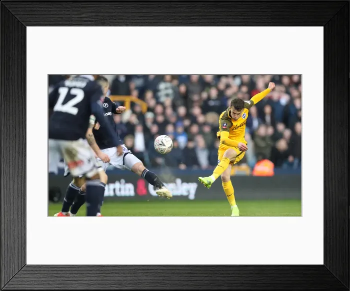 Framed Print : Brighton and Hove Albion vs. Millwall: FA Cup Quarterfinal Battle at The Den (17 March 2019)