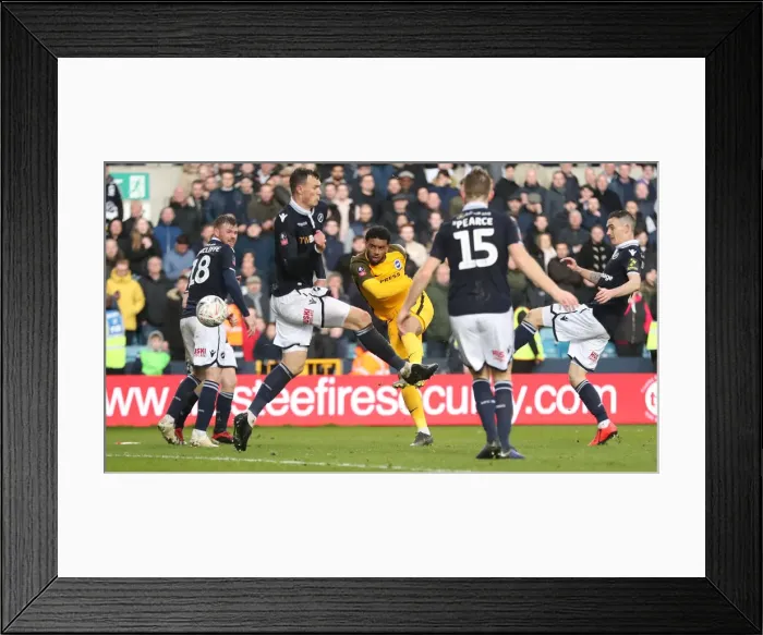Framed Print : Brighton and Hove Albion vs. Millwall: FA Cup Quarterfinal Battle at The Den (17 March 2019) Framed Print : Brighton and Hove Albion vs. Millwall: FA Cup Quarterfinal Battle at The Den (17 March 2019)