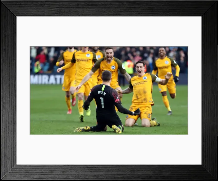 Framed Print : Brighton and Hove Albion vs. Millwall: FA Cup Quarterfinal Battle at The Den (17 March 2019)