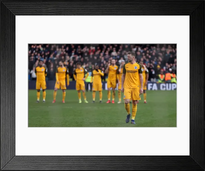 Framed Print : Brighton and Hove Albion vs. Millwall: Emirates FA Cup Quarterfinal Battle at The Den (17MAR19)
