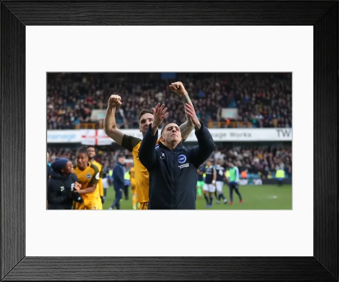 Framed Print : Brighton and Hove Albion vs. Millwall: FA Cup Quarterfinal Battle at The Den (17 March 2019)