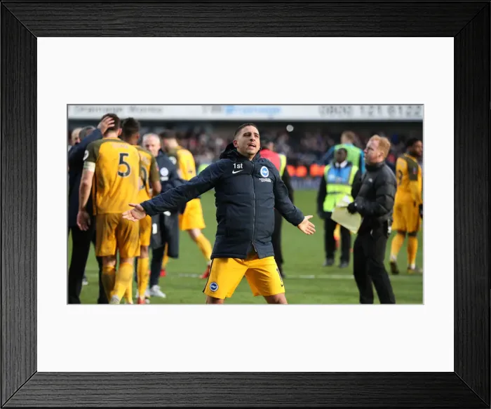 Framed Print : Brighton and Hove Albion vs Millwall: FA Cup Quarterfinal Battle at The Den (17 March 2019)