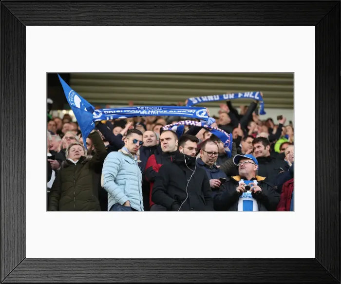 Framed Print : Brighton and Hove Albion vs. Millwall: FA Cup Quarterfinal Battle at The Den (17 March 2019) Framed Print : Brighton and Hove Albion vs. Millwall: FA Cup Quarterfinal Battle at The Den (17 March 2019)