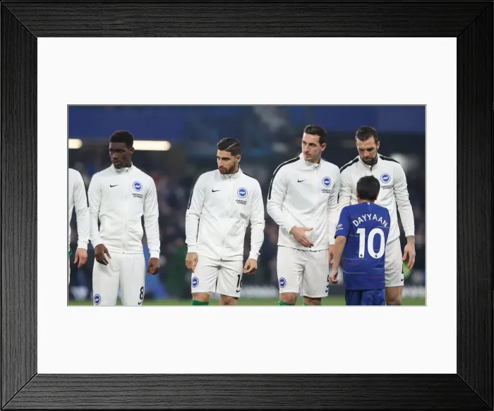 Framed Print : Premier League Showdown: Chelsea vs. Brighton and Hove Albion at Stamford Bridge (03APR19)