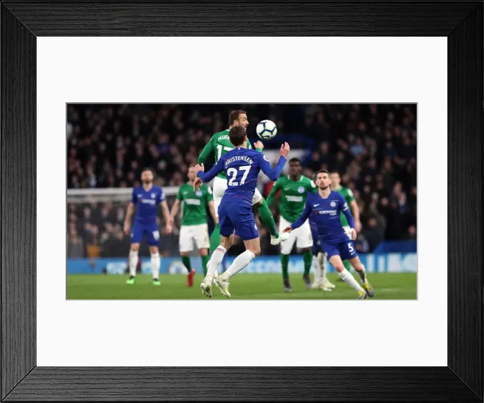 Framed Print : Battle in the Premier League: Chelsea vs. Brighton and Hove Albion (03APR19) Framed Print : Battle in the Premier League: Chelsea vs. Brighton and Hove Albion (03APR19)