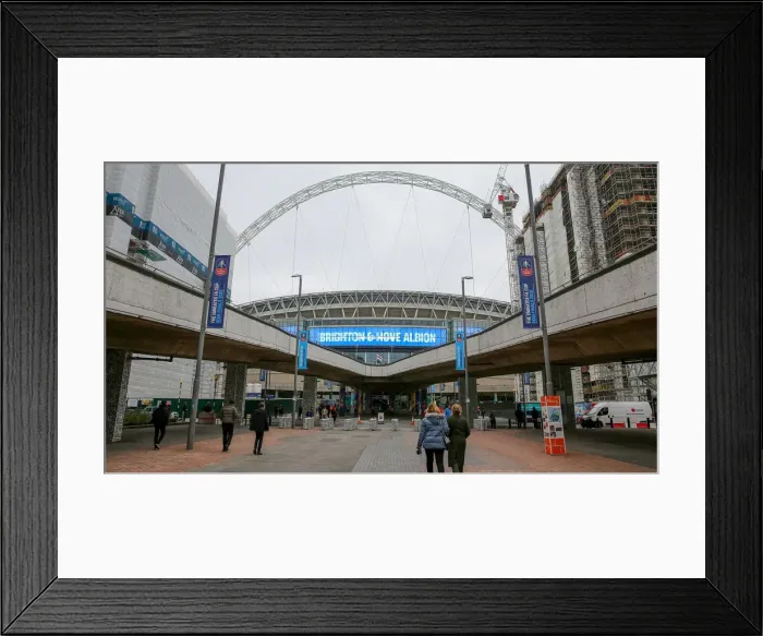 Framed Print : Emirates FA Cup Semi-Final: Manchester City vs. Brighton & Hove Albion at Wembley Stadium (06.04.19)