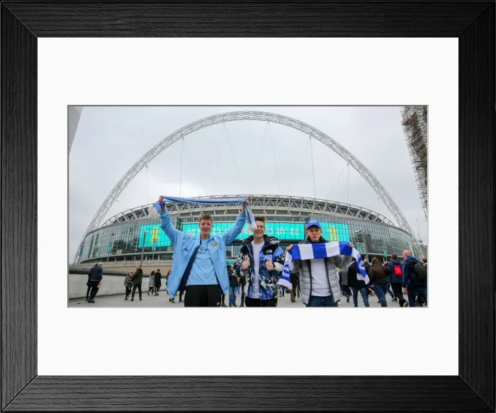 Framed Print : Manchester City vs. Brighton & Hove Albion: Emirates FA Cup Semi-Final Battle at Wembley Stadium (06APR19) Framed Print : Manchester City vs. Brighton & Hove Albion: Emirates FA Cup Semi-Final Battle at Wembley Stadium (06APR19)
