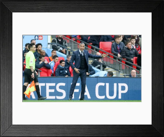 Framed Print : FA Cup Semi-Final Showdown: Manchester City vs. Brighton & Hove Albion at Wembley Stadium (06APR19) Framed Print : FA Cup Semi-Final Showdown: Manchester City vs. Brighton & Hove Albion at Wembley Stadium (06APR19)