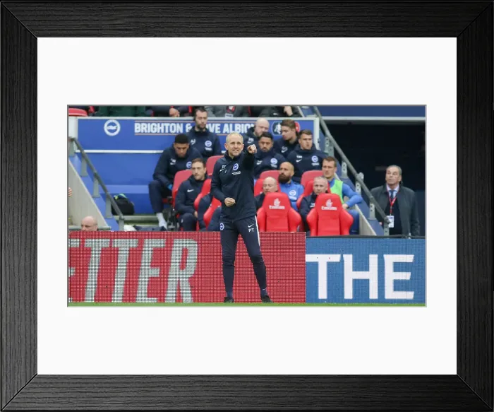 Framed Print : Manchester City vs. Brighton and Hove Albion: Emirates FA Cup Semi-Final Battle at Wembley Stadium (06APR19)
