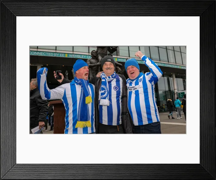 Framed Print : Manchester City vs. Brighton and Hove Albion: FA Cup Semi-Final Battle at Wembley Stadium (06APR19) Framed Print : Manchester City vs. Brighton and Hove Albion: FA Cup Semi-Final Battle at Wembley Stadium (06APR19)