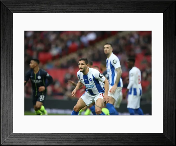 Framed Print : Manchester City vs. Brighton and Hove Albion: FA Cup Semi-Final Battle at Wembley Stadium (06APR19) Framed Print : Manchester City vs. Brighton and Hove Albion: FA Cup Semi-Final Battle at Wembley Stadium (06APR19)
