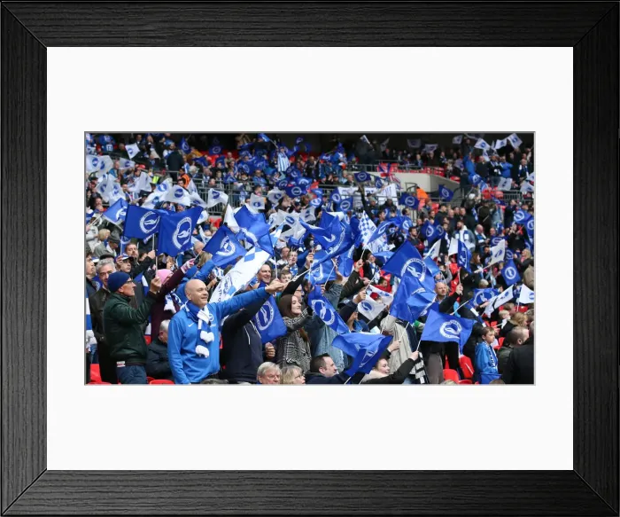 Framed Print : Manchester City vs. Brighton and Hove Albion: FA Cup Semi-Final Battle at Wembley Stadium (06APR19)