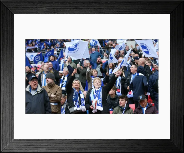 Framed Print : Emirates FA Cup Semi-Final: Manchester City vs. Brighton & Hove Albion Showdown at Wembley Stadium (06.04.19)