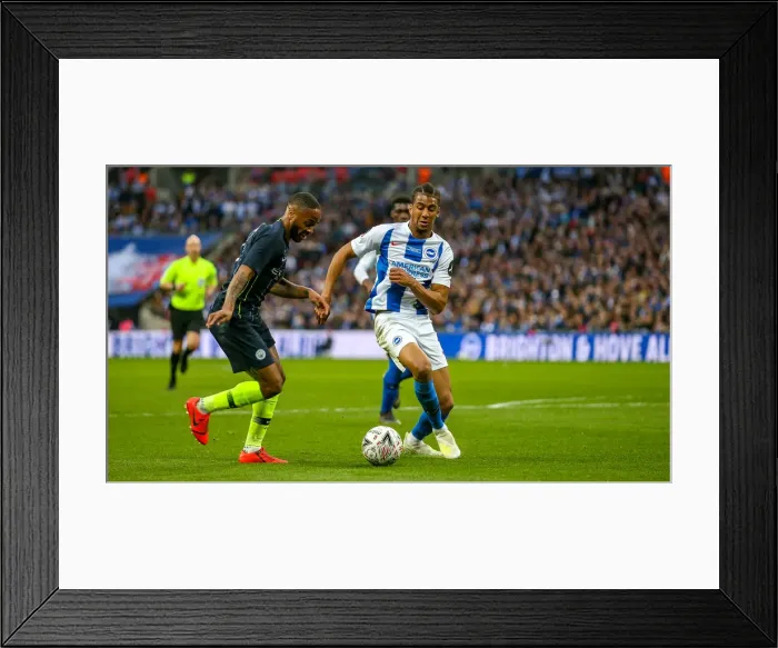 Framed Print : Manchester City vs. Brighton and Hove Albion: FA Cup Semi-Final Battle at Wembley Stadium (06APR19) Framed Print : Manchester City vs. Brighton and Hove Albion: FA Cup Semi-Final Battle at Wembley Stadium (06APR19)