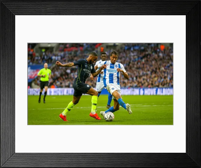 Framed Print : Manchester City vs. Brighton and Hove Albion: Emirates FA Cup Semi-Final Showdown at Wembley Stadium (06APR19) Framed Print : Manchester City vs. Brighton and Hove Albion: Emirates FA Cup Semi-Final Showdown at Wembley Stadium (06APR19)