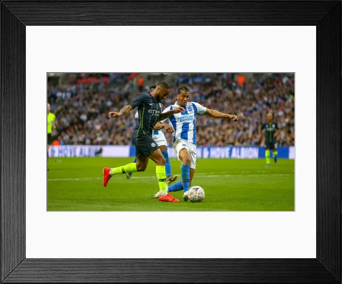 Framed Print : Manchester City vs. Brighton and Hove Albion: FA Cup Semi-Final Battle at Wembley Stadium (06APR19) Framed Print : Manchester City vs. Brighton and Hove Albion: FA Cup Semi-Final Battle at Wembley Stadium (06APR19)