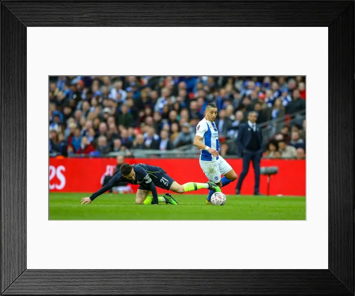 Framed Print : Emirates FA Cup Semi-Final: Manchester City vs. Brighton & Hove Albion Showdown at Wembley Stadium (06.04.19)