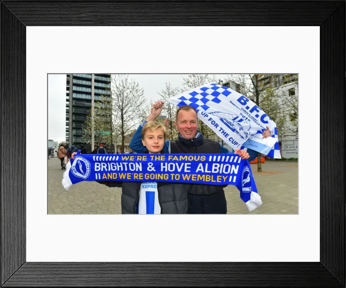 Framed Print : Manchester City vs. Brighton and Hove Albion: FA Cup Semi-Final Battle at Wembley Stadium (06APR19) Framed Print : Manchester City vs. Brighton and Hove Albion: FA Cup Semi-Final Battle at Wembley Stadium (06APR19)