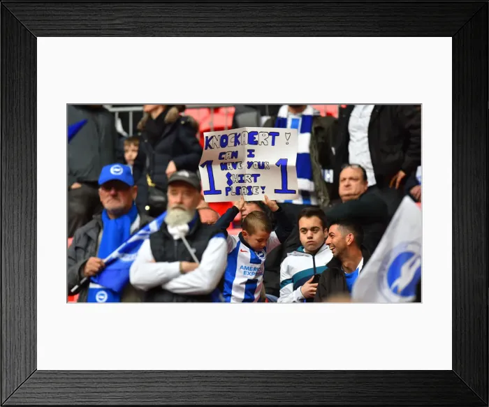 Framed Print : Manchester City vs. Brighton and Hove Albion: Emirates FA Cup Semi-Final Battle at Wembley Stadium (06APR19)