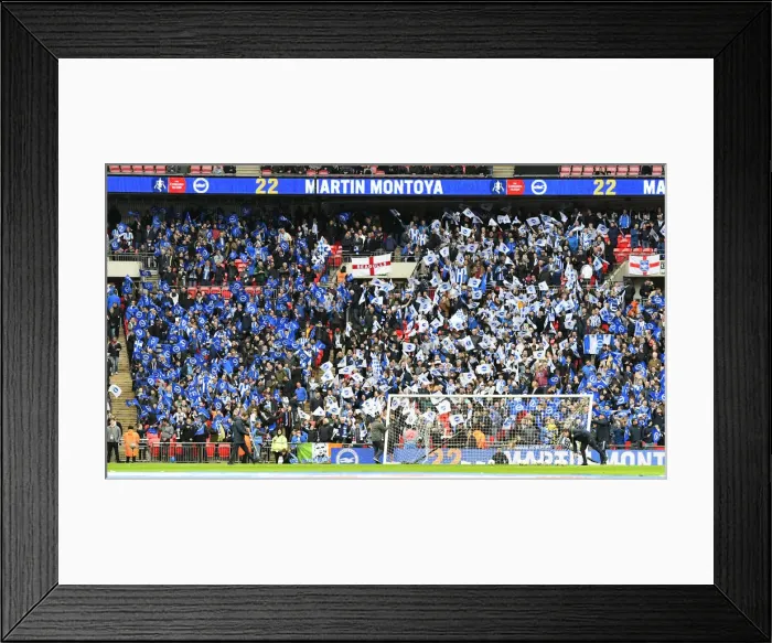 Framed Print : Manchester City vs. Brighton and Hove Albion: FA Cup Semi-Final Battle at Wembley Stadium (06APR19) Framed Print : Manchester City vs. Brighton and Hove Albion: FA Cup Semi-Final Battle at Wembley Stadium (06APR19)