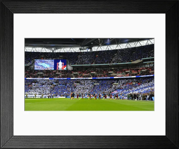 Framed Print : Manchester City vs. Brighton and Hove Albion: Emirates FA Cup Semi-Final Showdown at Wembley Stadium (06APR19) Framed Print : Manchester City vs. Brighton and Hove Albion: Emirates FA Cup Semi-Final Showdown at Wembley Stadium (06APR19)