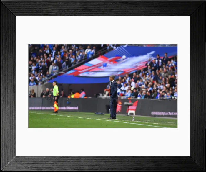 Framed Print : Manchester City vs. Brighton and Hove Albion: Emirates FA Cup Semi-Final Showdown at Wembley Stadium (06APR19)