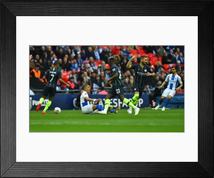 Framed Print : Manchester City vs. Brighton and Hove Albion: Emirates FA Cup Semi-Final Showdown at Wembley Stadium (06APR19) Framed Print : Manchester City vs. Brighton and Hove Albion: Emirates FA Cup Semi-Final Showdown at Wembley Stadium (06APR19)