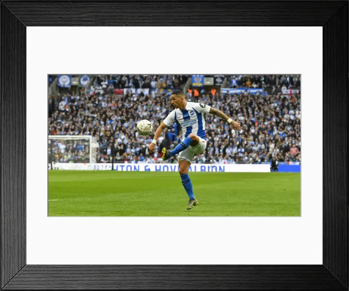 Framed Print : Emirates FA Cup Semi-Final: Manchester City vs. Brighton & Hove Albion Showdown at Wembley Stadium (06.04.19)