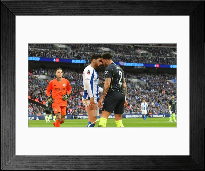 Framed Print : Manchester City vs. Brighton and Hove Albion: FA Cup Semi-Final Battle at Wembley Stadium (06APR19) Framed Print : Manchester City vs. Brighton and Hove Albion: FA Cup Semi-Final Battle at Wembley Stadium (06APR19)