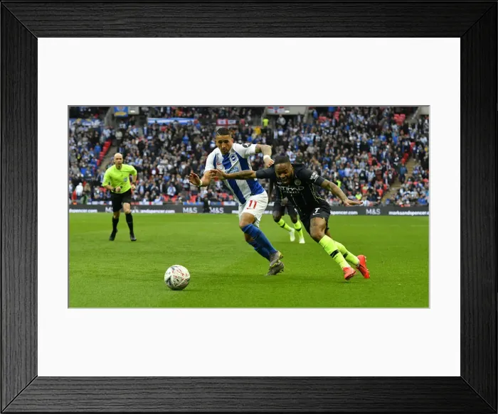 Framed Print : Emirates FA Cup Semi-Final: Manchester City vs. Brighton & Hove Albion Showdown at Wembley Stadium (06.04.19) Framed Print : Emirates FA Cup Semi-Final: Manchester City vs. Brighton & Hove Albion Showdown at Wembley Stadium (06.04.19)